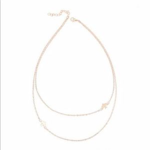 Birds double layer necklace